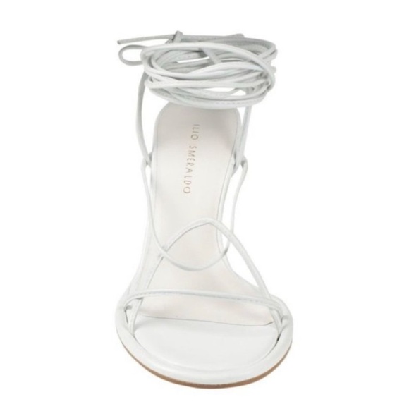 NWT Ilio Smeraldo llenia 02 Strappy Ankle Tie High Heel Sandals White size 37 - Picture 6 of 12